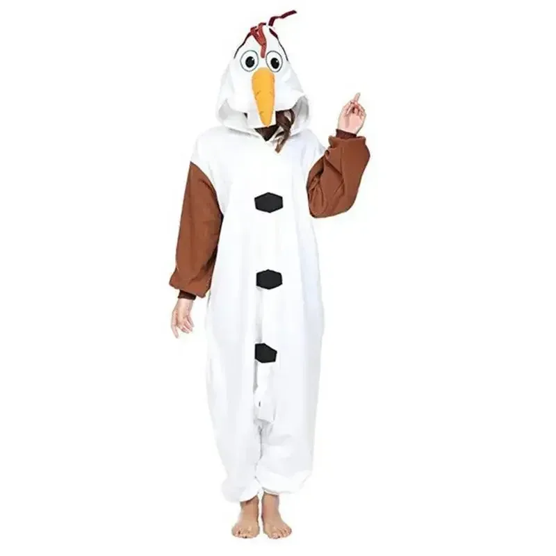 

Kigurumi Anime Olaf Adult Snowman Costume Pajamas Cosplay Adult Jumpsuit Onesie Pyjamas Break Party Male Pajama72b