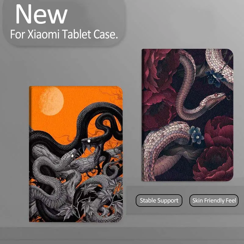 

Snake Red Flower Art Gift Tablet Case For Xiaomi Redmi Mini Pad SE K 2 4 5 6 7 8 2023 2025 11 8.8 11.2 10.1 Pro