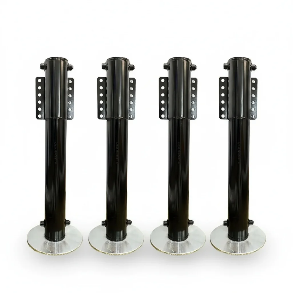 Hydraulic Stabilization Legs, 12VDC Steel 4Pcs 5-20 Tons Leveling System, Double Acting Piston Cylinder Pump, Heavy Duty for RV