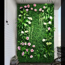 New 40cm*120cm Artificial Plants Grass Wall Panel Lawn Faux Fake Grass Moss Suitable Wedding Decoration Lawn