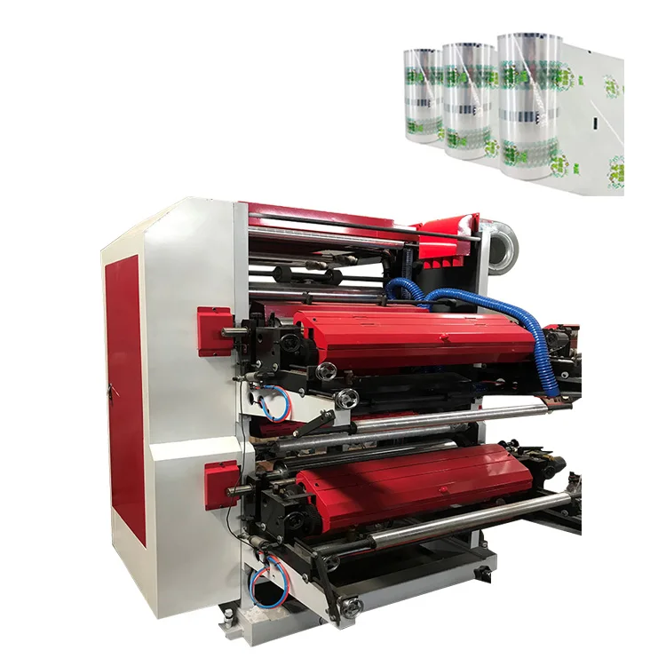 2 Color Automatic Roll To Roll Flexo Printing Machine Plastic Bag Flexographic Printer With Ce