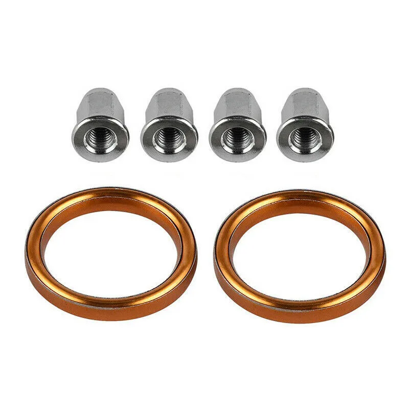 Exhaust Gaskets 18291-216-000 18291-MN5-650 For Honda CB500/550 VF500/700/750 With 4 M6 Acorn Nuts Washer Chrome Plated Nut Set