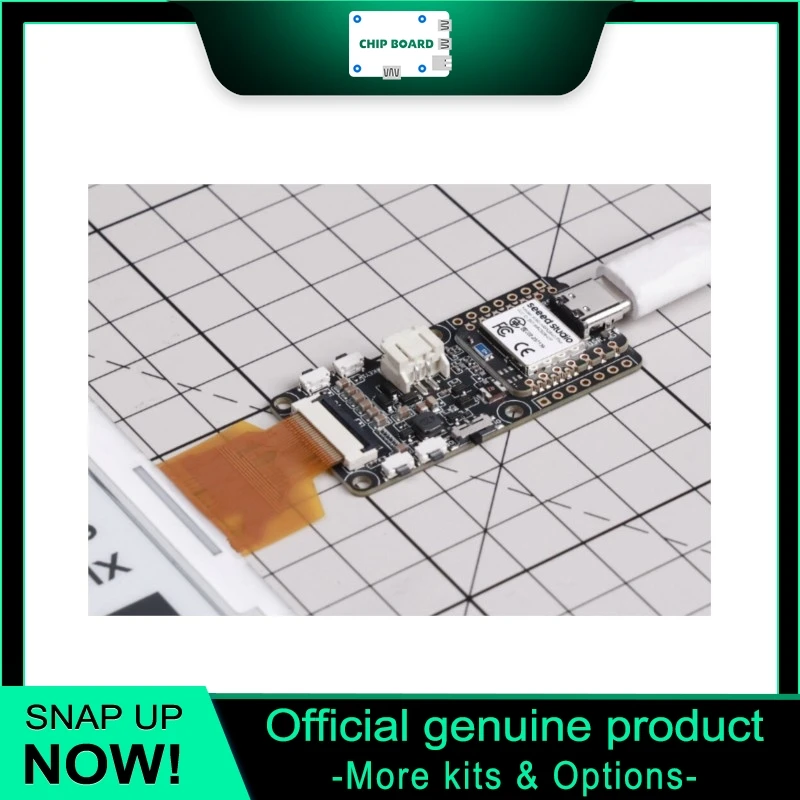Seeedstudio XIAO ePaper EN05 nRF52840 board, NFC e-ink driver, 24-pin IO, BAT switch