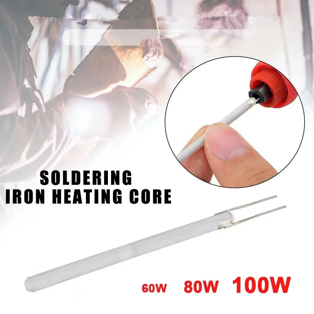 Adjustable Temperature Electric Ceramic Soldering Iron Core 220V 60/80/100W Heating Element For Ceramic Internal Welding Tools