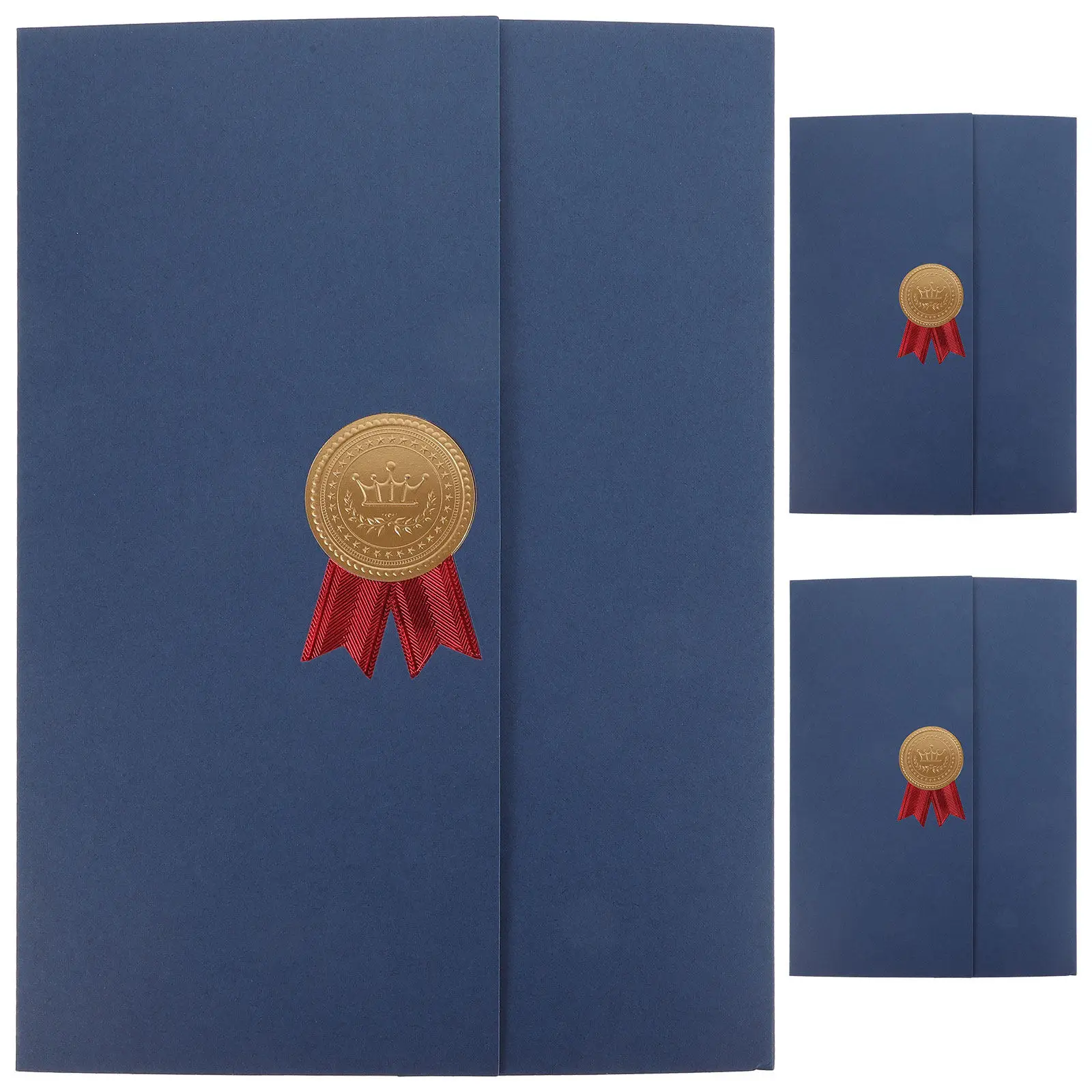 

3Pcs Sturdy Paper Certificate Envelope Holder Diploma Cover for Employee of Month Participation Graduation Certificates Document