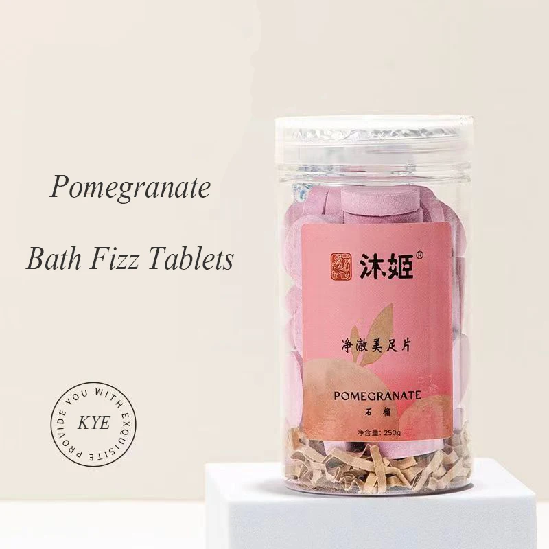 Hot Rose Bath Salt Pedicure Spa Dead Skin Remover  Manicure Effervescent  Pomegranate Soak Fizz Bath Ball for Skin Moisturizing