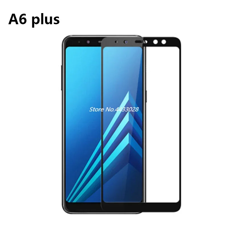 A6 Plus 2018 Tempered Glass Full Cover For SAMSUNG A6 A6plus A8 A8plus 2018 Full Glue Glass Screen Protector For A8 Plus 2018