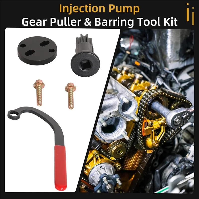 Injection Pump Gear Puller And Idle Lock Nut Wrench For Cummins B/C Series Dodge Ram VE P7100 VP44 Engine Barring Tool - Image 3