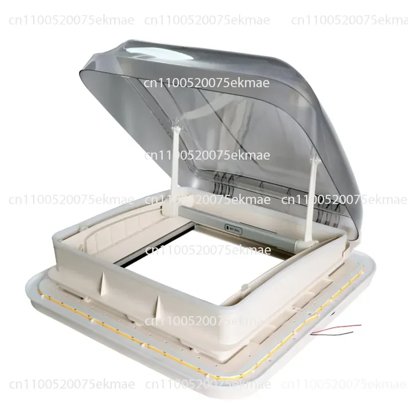 Commercial Vehicle Breathable Sunroof with Privacy Curtain with Insect Mesh Acrylic Aluminum Alloy Material with LED Light