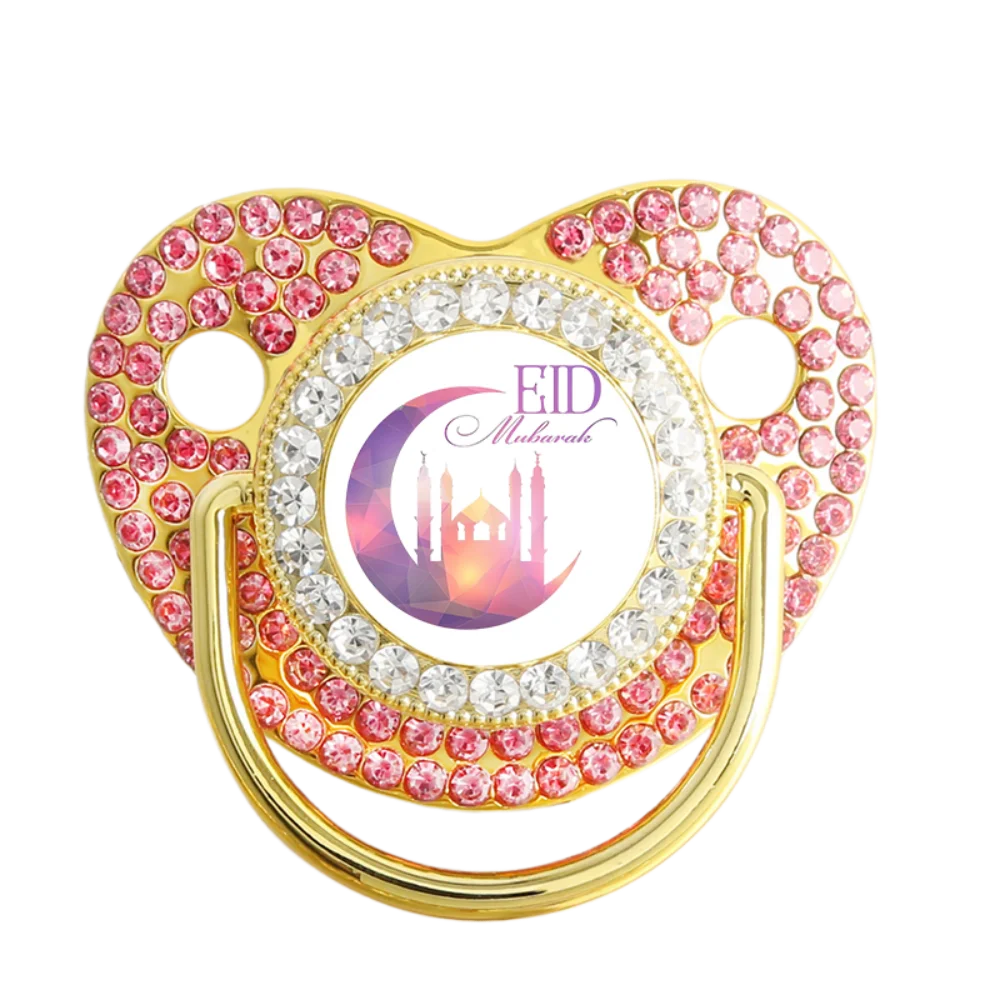 

Наклейка с исламской тематикой и стразами для детской соски, безопасный силиконовый подарок для новорожденных