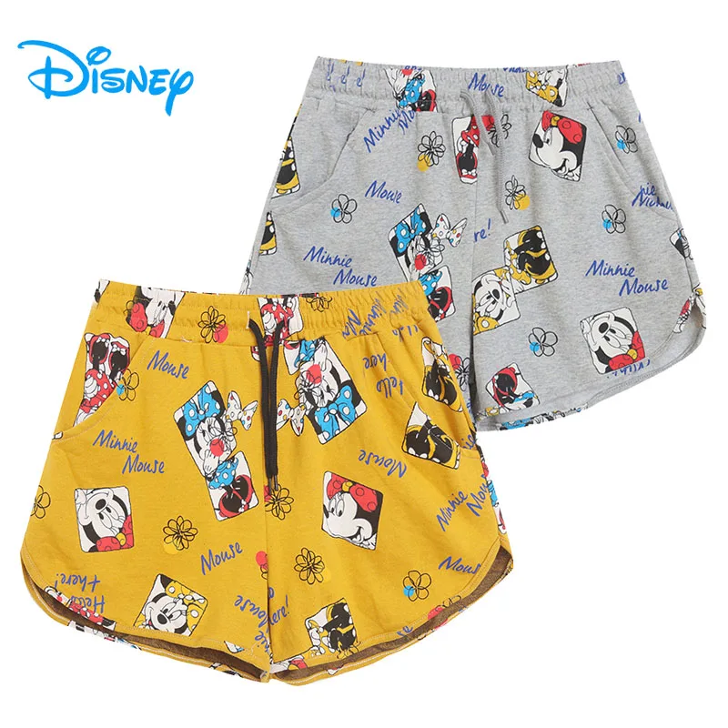 

Disney Minnie Mouse Sports Casual Shorts Women Running Fitness Yoga Jogging GYM Home Cartoon Shorts Femme Streetwear Short Pants
