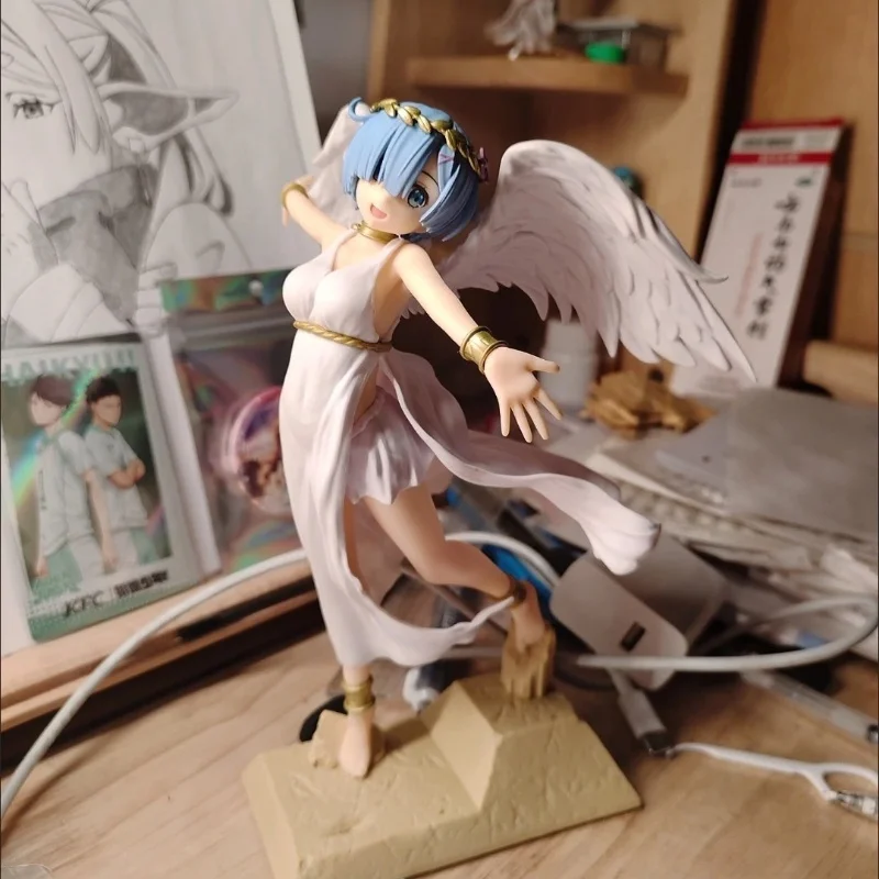 21 センチメートル新アニメフィギュア再: ゼロから別の世界での生活スーパーゴーストエンジェルレム模型玩具 Pvc コレクションデスクトップ装飾品