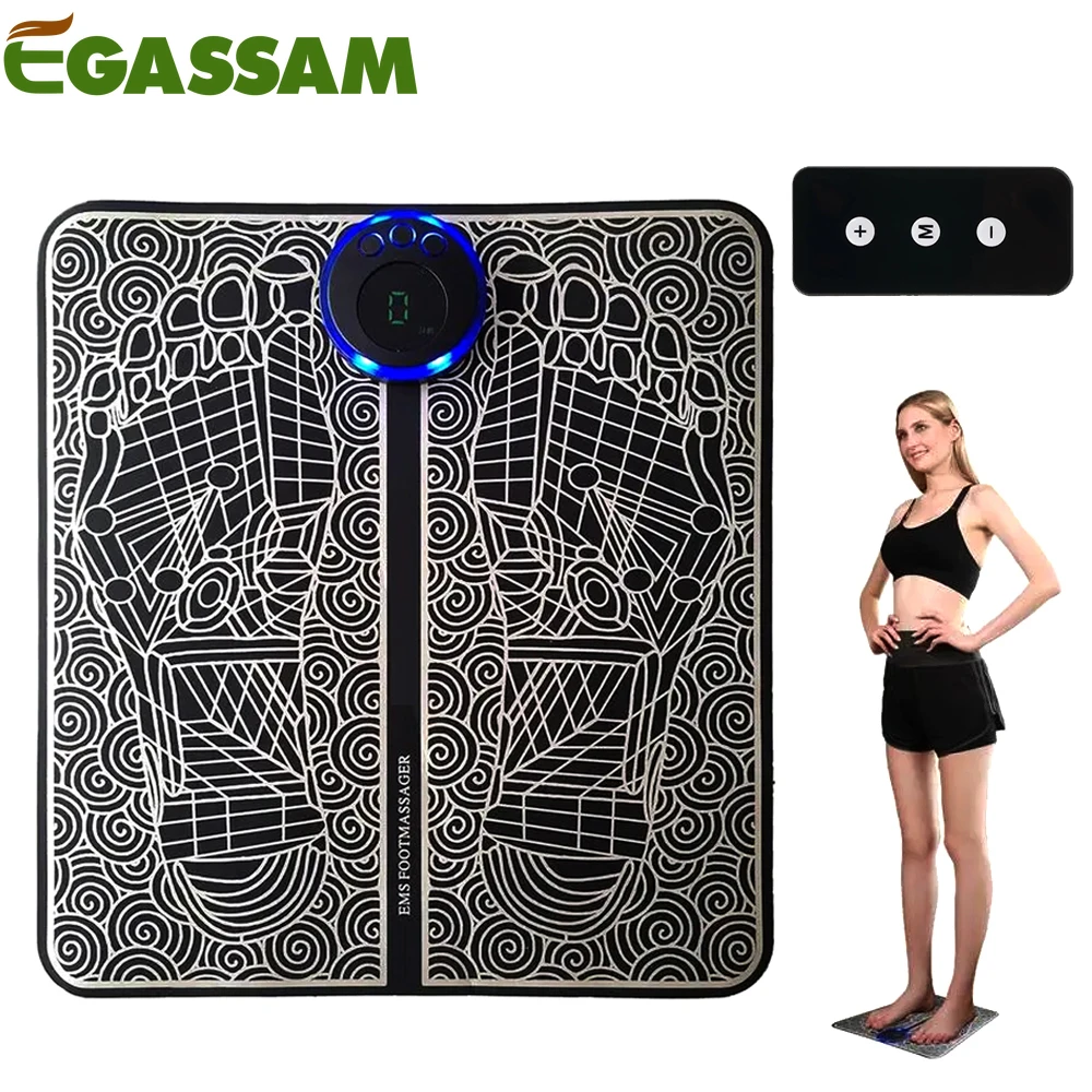 

1Set Electric EMS Foot Massager Pad Relief Pain Relax Muscle Stimulation Improve Blood Circulation Feet Acupoints Massage Mat