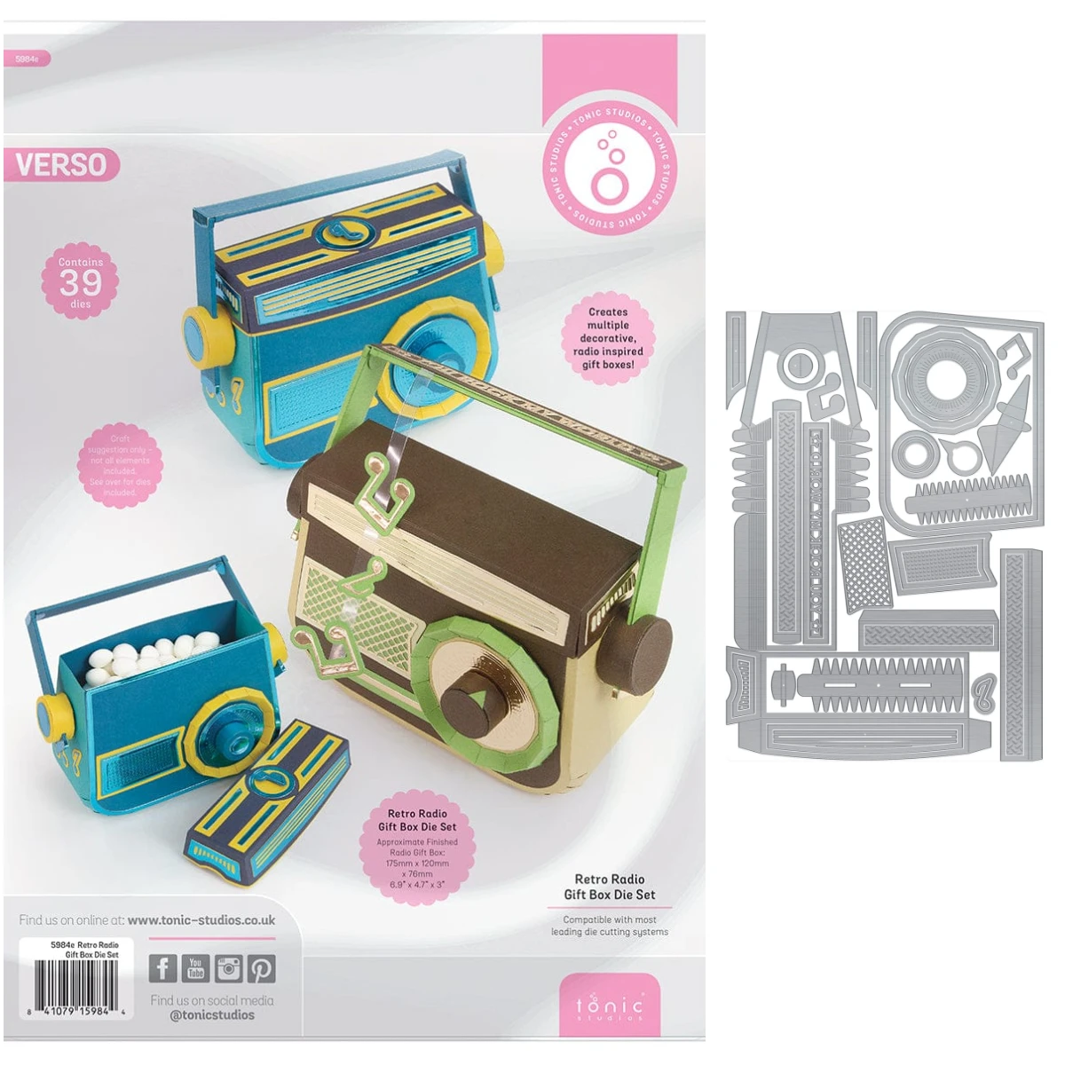 

2026 New Retro Radio Die Set Metal Cutting Dies Scrapbook Diary Decoration Stencil Embossing Template DIY Greeting Card Handmade