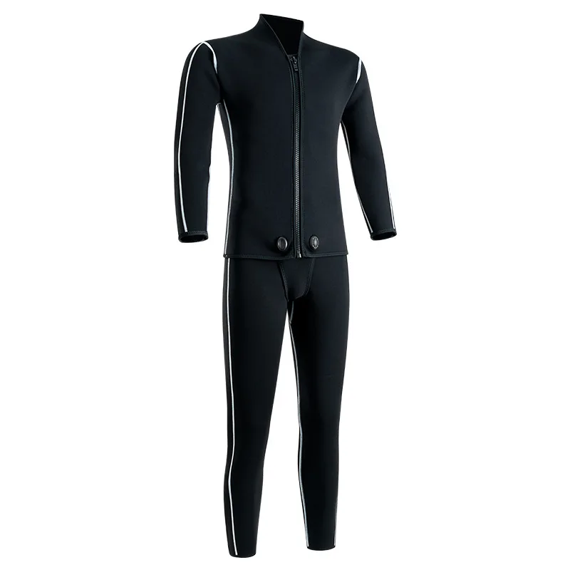 

Men's Professional Wetsuit Full Body 3MM Neoprene Snorkeling Swimwear Underwater Fishing Spearfishing Two Piece Diving Suit