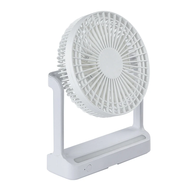 Ventilador pequeño de escritorio con cabezal giratorio para colgar en la pared, ventilador de techo con luz nocturna, Mini VENTILADOR DE MESA portátil