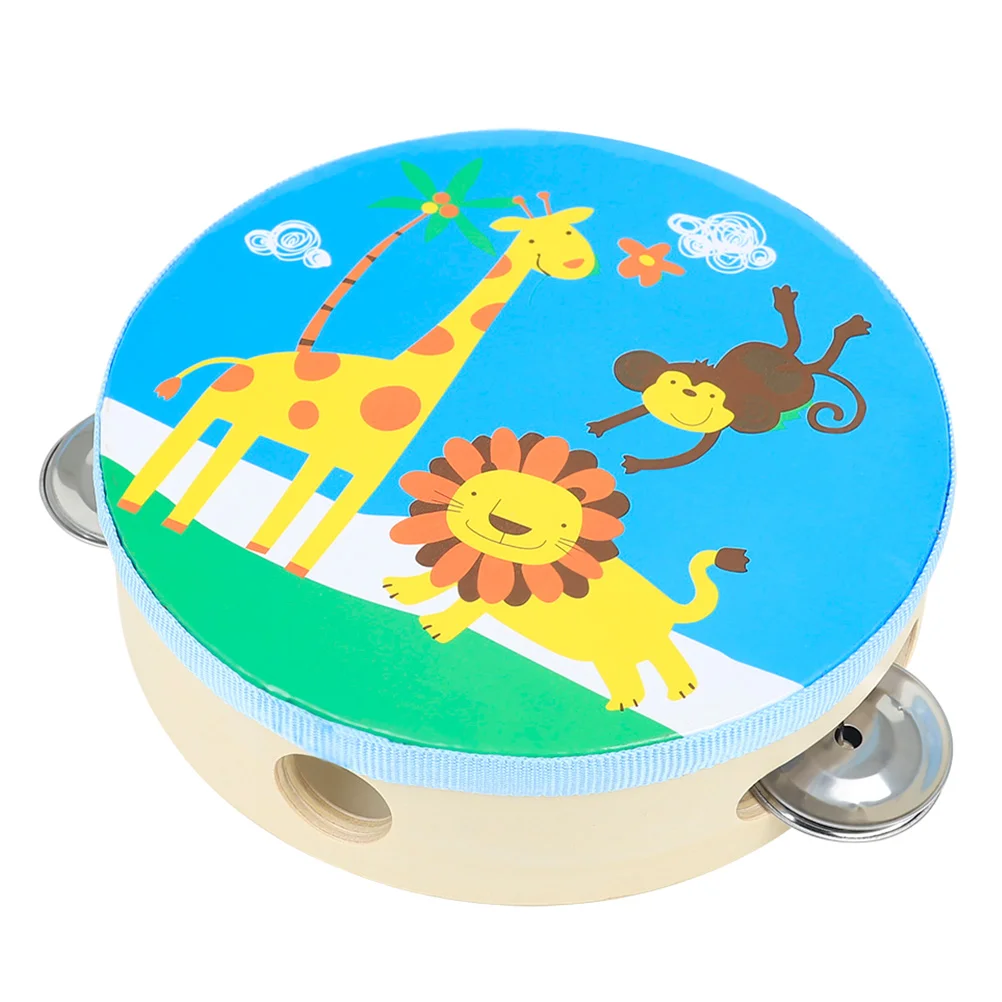 

Cartoon Ring Drum Music Toys Kids Puzzle Blue Colorful Child Tambourine Musical Instruments Hand Strength Training