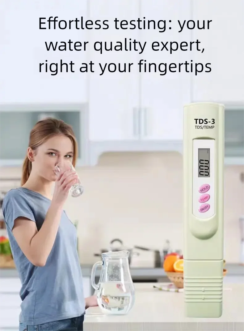 

Digital TDS Meter with ±2% High Accuracy, 0-9990ppm Water Tester for Safe Drinking Water, Baby Use, Coffee, and Hydroponics