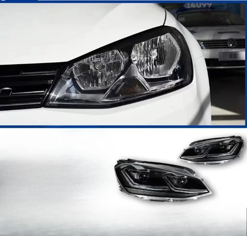 

New Car Lamp for 13-17 High 7 Model with 7.5-inch Headlights Assembly LED Daytime Running Lights Wavy Turn Signals