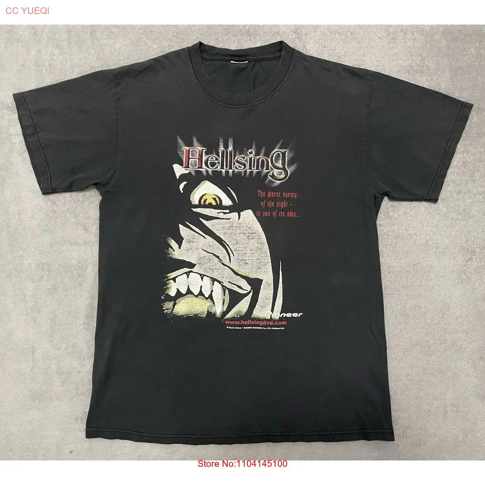 Camiseta Vintage de Anime Hellsing, Manga, L Kouta Hirano, Shonen, Gahosha Co, Y2K 2001, Estilo Vintage Lavado, Gráfico, Unisex
