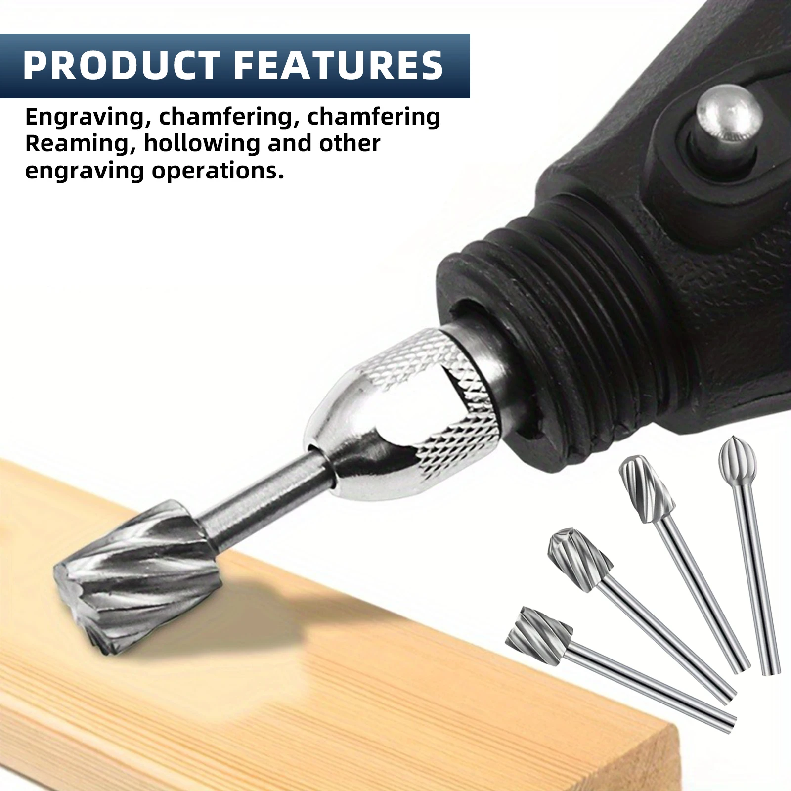 Set di punte da trapano e frese da 20 pezzi con gambo da 1/8 di pollice, adatto per la lavorazione del legno, intaglio, incisione e foratura fai-da-te