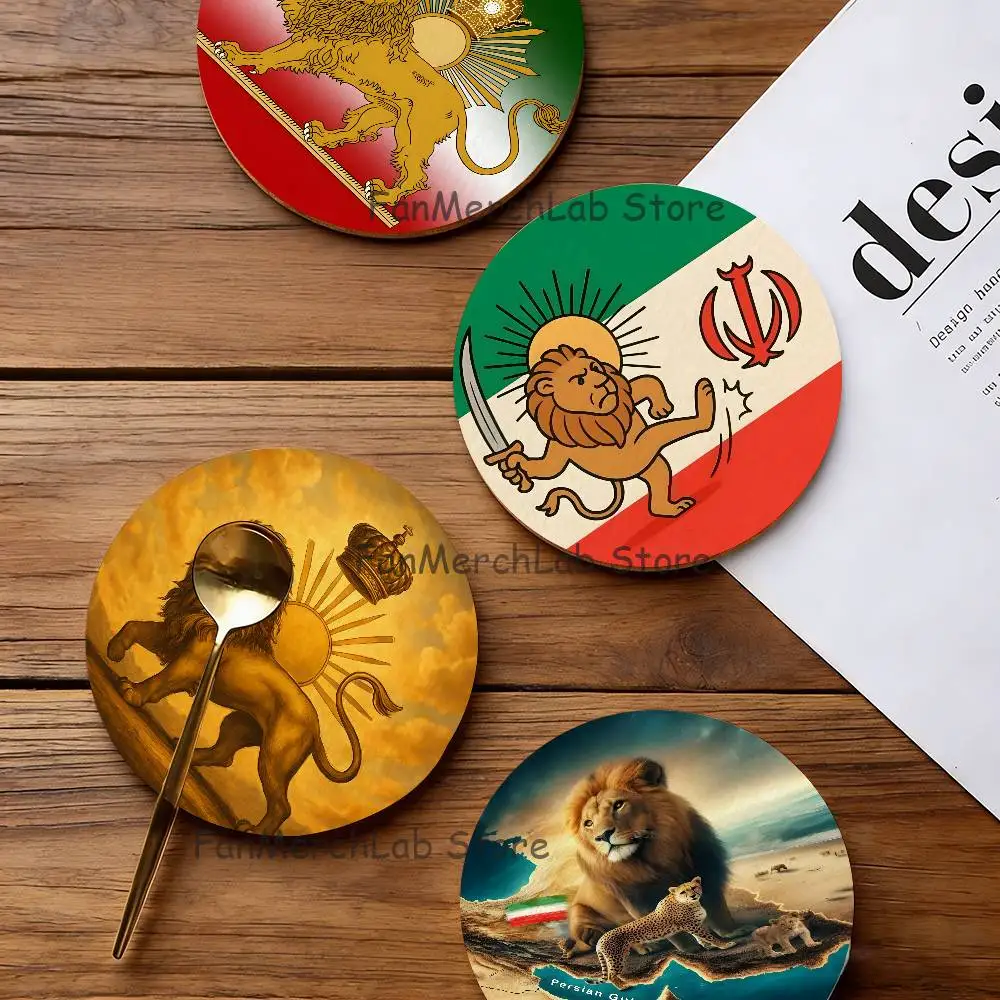 

Historic I-Iran Persian Round Coaster Non-slip table mat Insulated Coasters Kitchen Dining Room Tabletop Decor