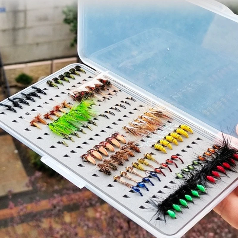 

Fly Fishing Lures Artificial Bait Kit Fly Lure Fishing Accessories Storage Transparent Set Boxes Tying Micro Tackle Supplies