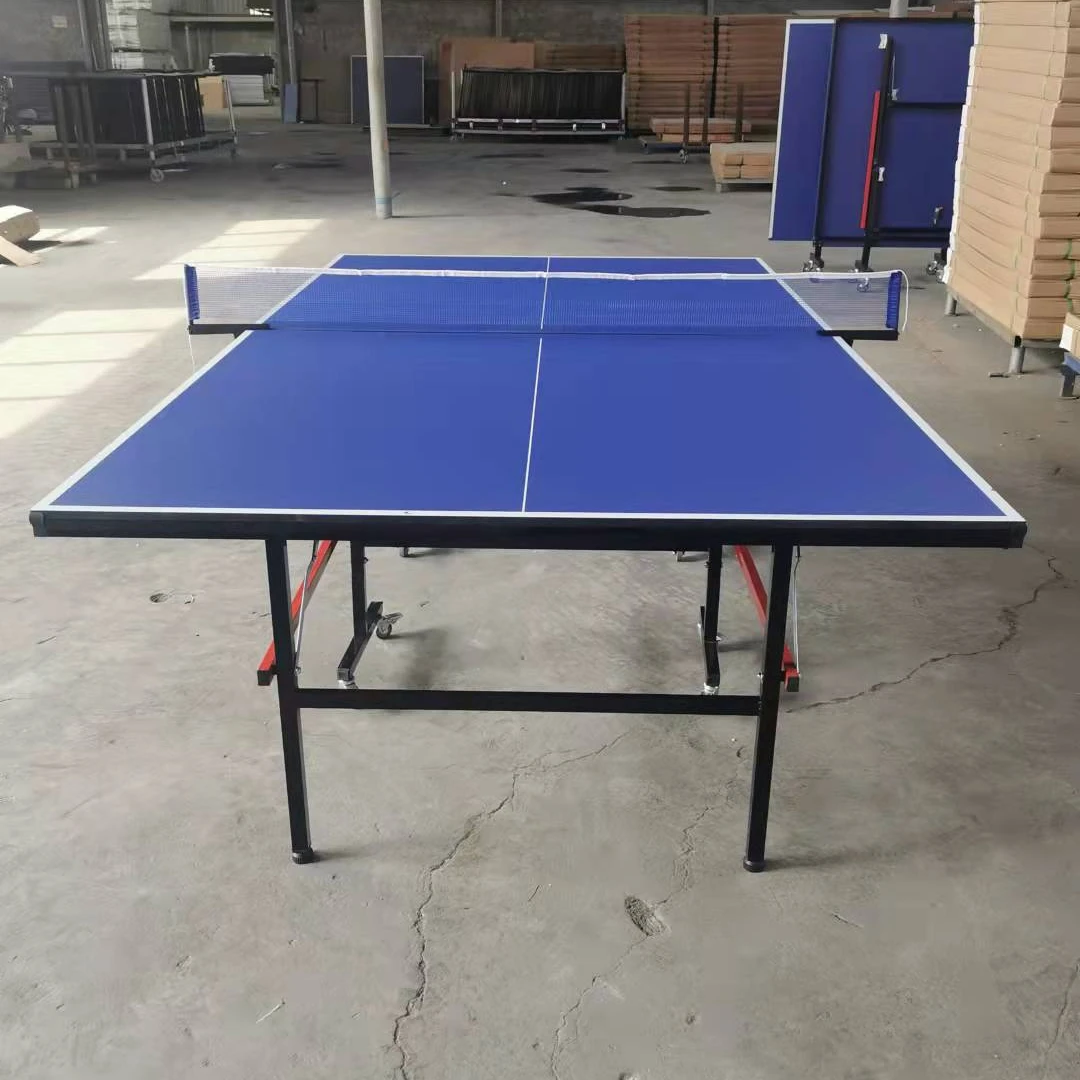 Portable Table Tennis Training Equipment Fold Up Pingpong Table With Wheels Portable Table