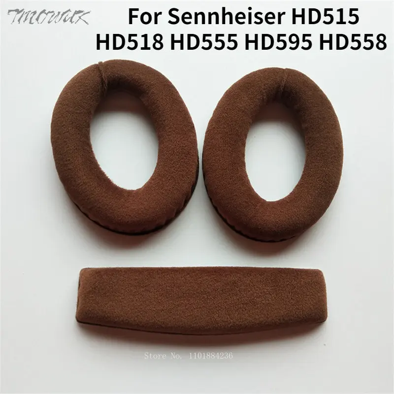 

Replacement Ear Pads Headband for Sennheiser HD515 518 555 595 558 Headset Leather Cushion Velvet Earmuff Earphone Sleeve Cover