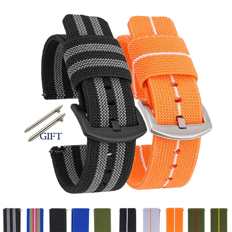 18mm 20mm 22mm 24mm Quick Release Nylon Watchband Universal Replacement Canvas Watch Strap Sport Military Bracelet Accessories