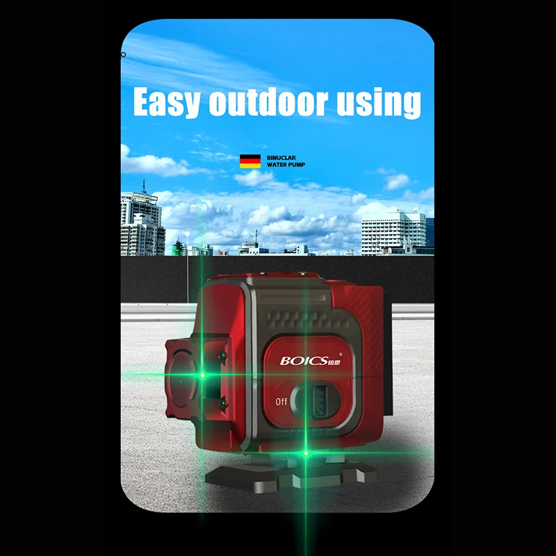 3D/4D laser level Green 12/16 lines Self-Leveling Cross line vertical Super Powerful Green 360 laser line Horizontal level laser