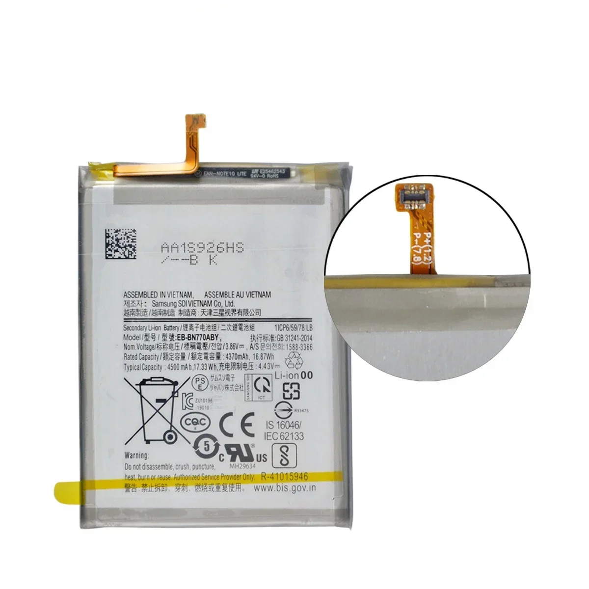 Brand New EB-BN770ABY 4500mAh High Quality Replacement  Battery For Samsung Galaxy Note10 Lite Note 10 Lite+Tools