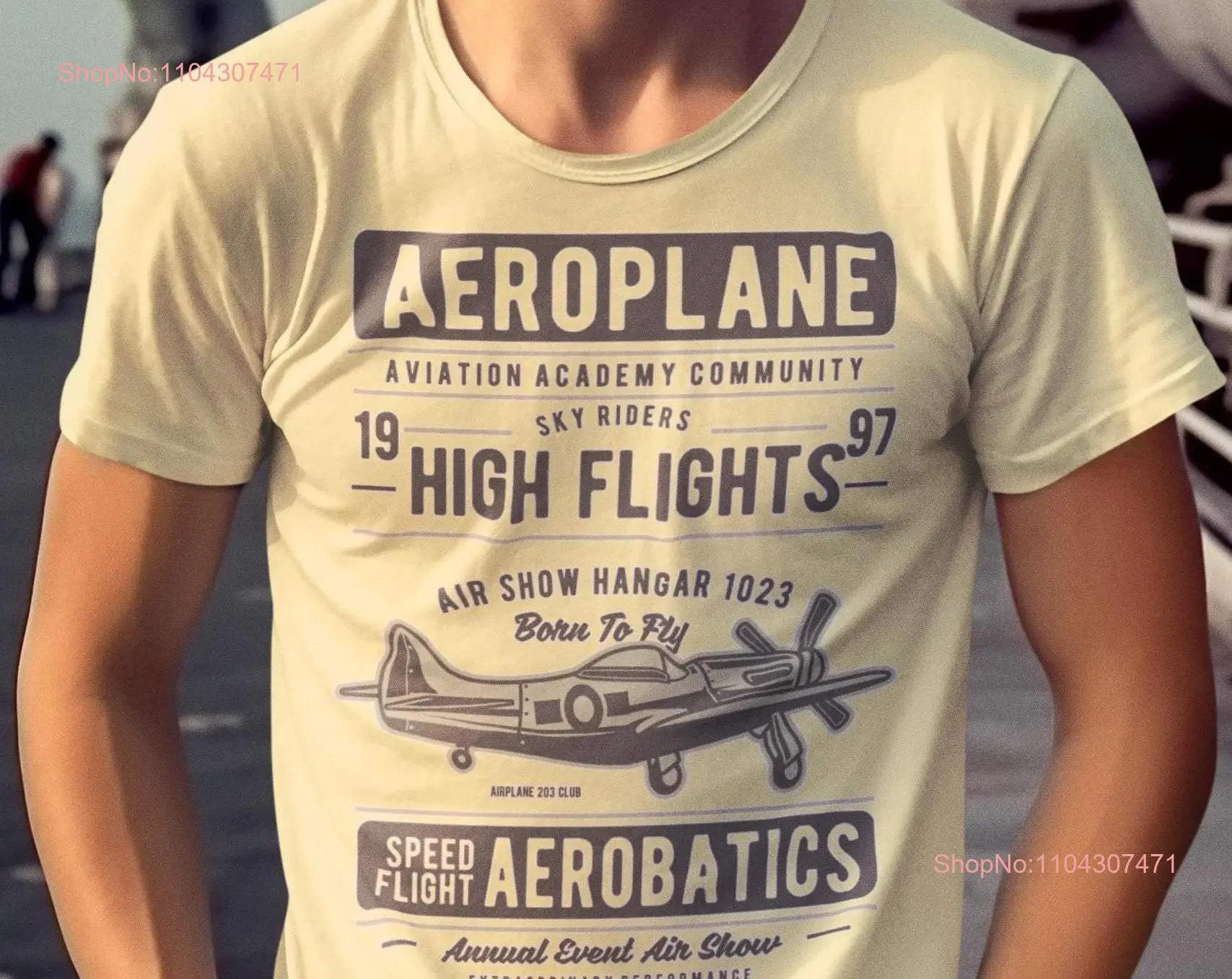 AEROPLANE AEROBATICS T Shirt Vintage Vibe Retro PILOT Present Aviation Top Cool Plane Fun Aircraft Father's gift under 30