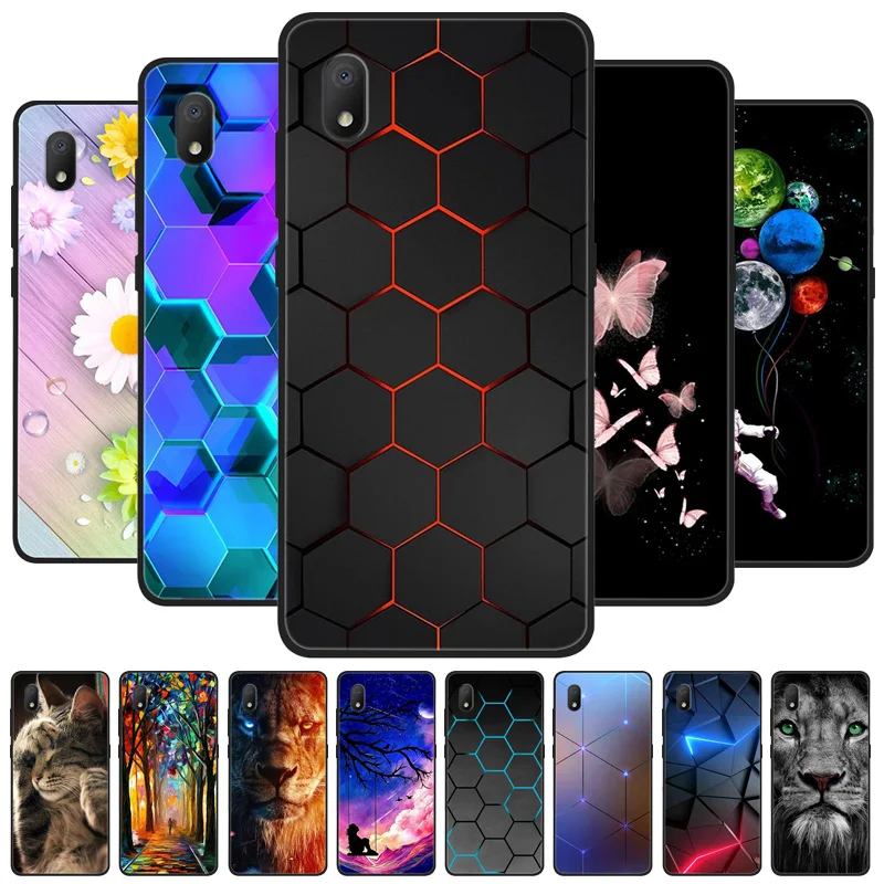 For Coque Alcatel 1B 2020 Case 5002D Wolf Soft Silicone Back Cover Phone Case Protective Cover for Alcatel 1A 2020 Fundas Etui