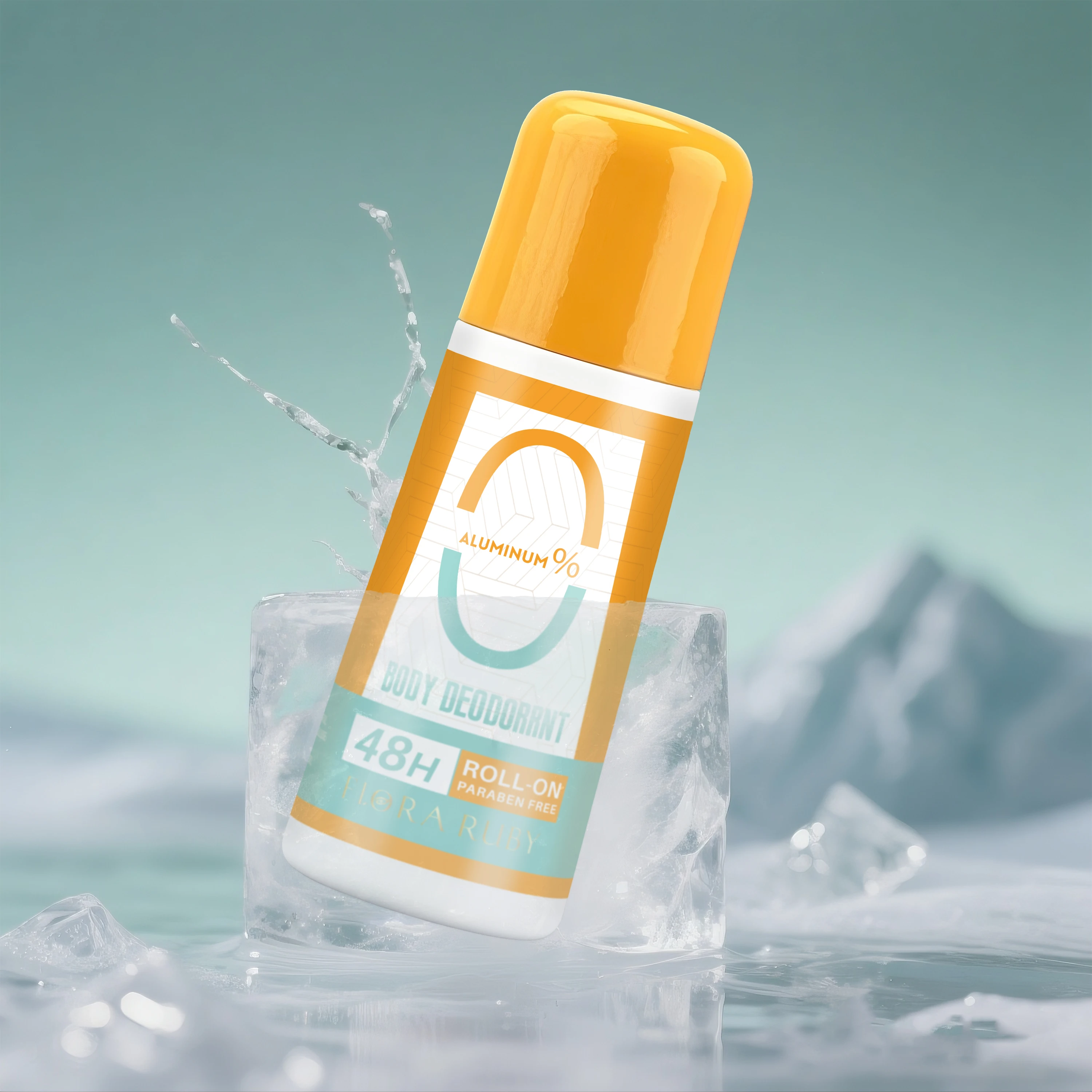 مزيل عرق فلورا روبي لكامل الجسم للنساء والرجال، مزيل الروائح الكريهة تحت الإبط لمدة 48 ساعة، تطبيق الجسم بالكامل