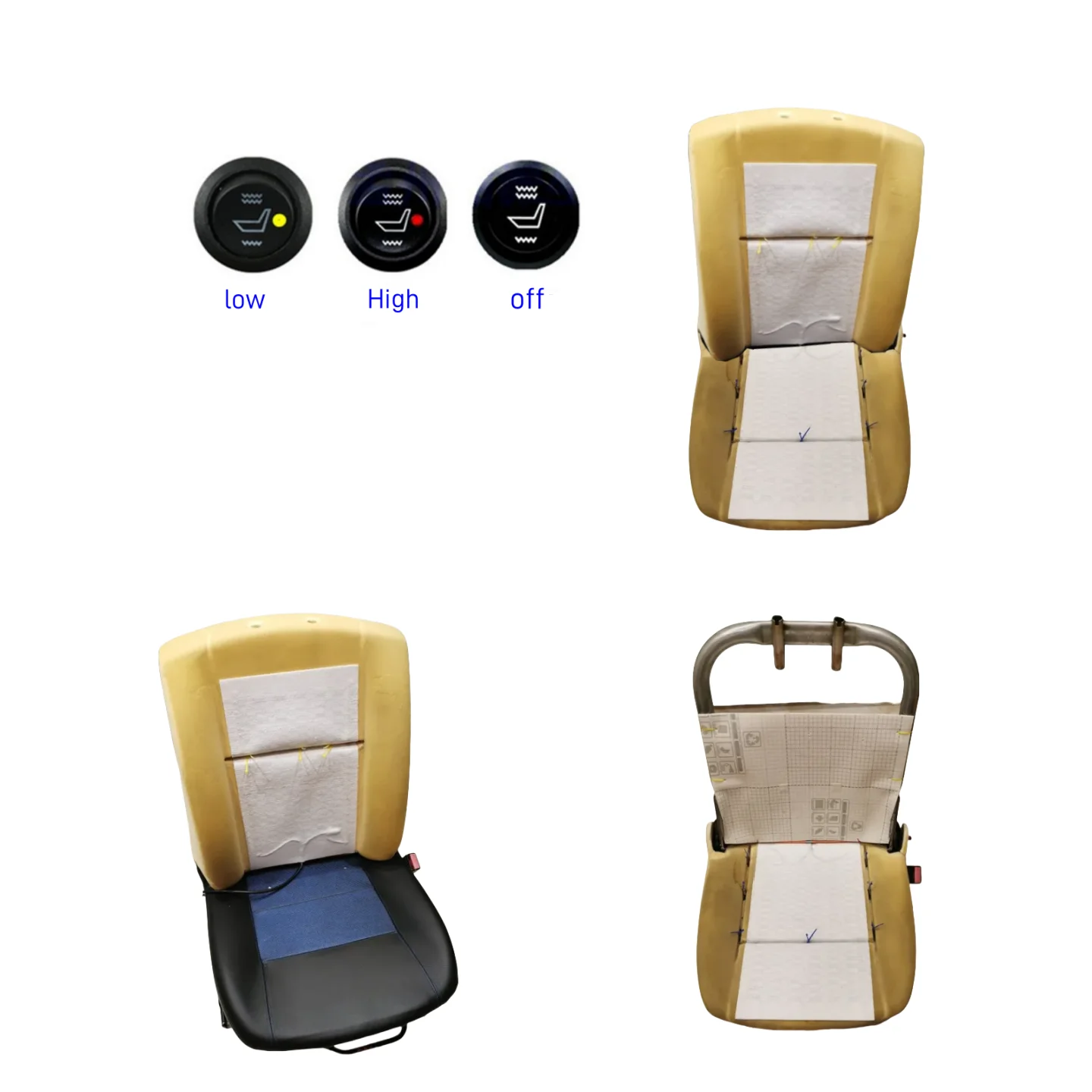 12V universal carbon fiber seat heating heater pad car heater round switch heated seat cover warm support Autumn winter