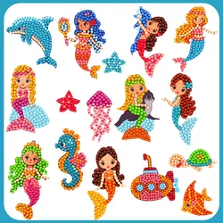 Children's Handmade Diamond Paintings Dot Diamond Paintings Cartoon Diamond Stickers  DIY Decorative Paintings  Kids Crafts