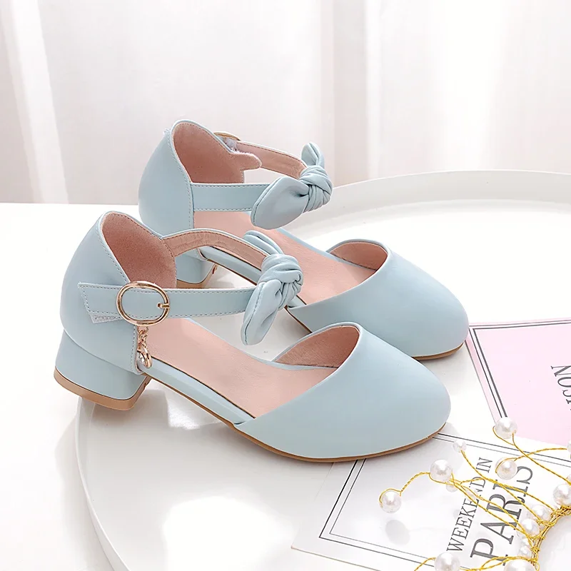 ロリータ-子供用のハイヒールの靴,弓と花のデザインのかわいいロリータの靴,新しい2021