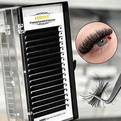Abonnie extensión de pestañas clásica, 16 filas, 005-015mm, C, D, 8-18mm, seda Individual, belleza de ojos