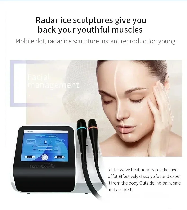 V-Mate Vmax Ice Sculpture No-Cartridges Ultrasound V Line Face Lifting Tightening Machine Radar Line Carving beaut Device