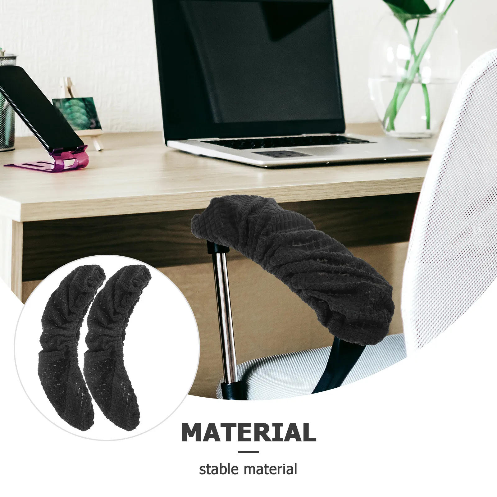 

1Pair Universal Fit Computer Chair Arm Cover Polyester Stretch Armrest Pads Office Chair Armrest Covers Protective Sleeve