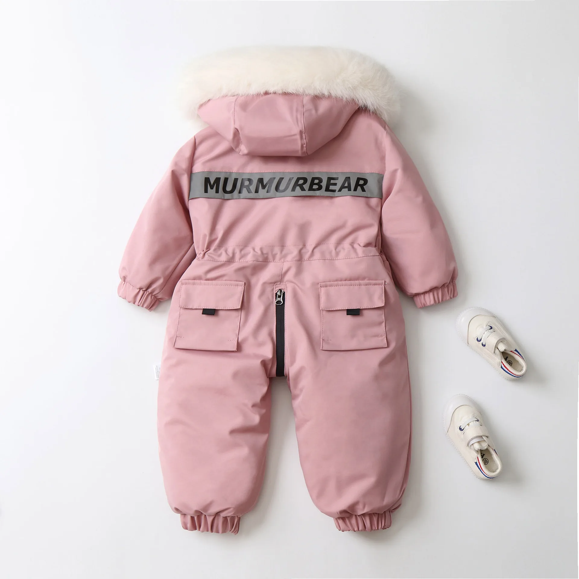 AYNIGIELL 2024 New Winter Baby Rompers Thick Warm Infant Hooded Inside Fleece Jumpsuit Newborn Boy Girl Toddler Clothing