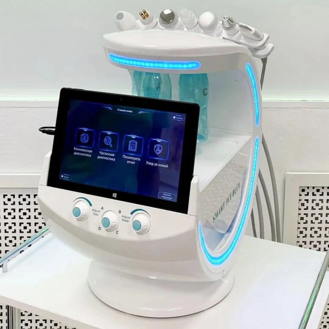 Best 7 In 1 Hydra Beauty Facial Smart Ice Blue Machine Portable H2O2 Hydra Aqua Peel Hydrodermabrasion Facial Machine