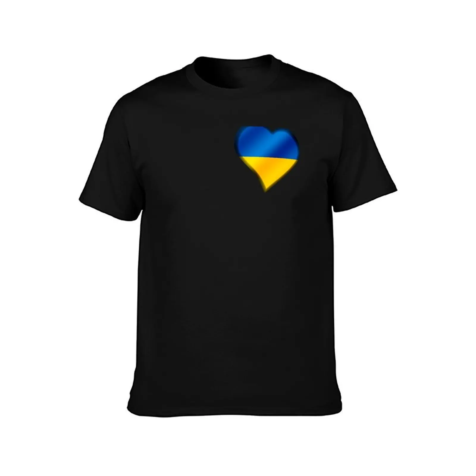 Ukrainian Flag - Ukraine - Heart T-Shirt Summer Holiday Casual Tee T-Shirt