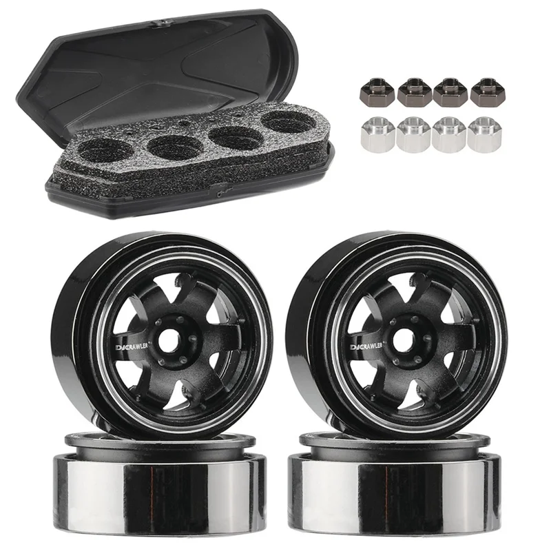 4 peças 92g 1.0in cubo de roda beadlock de metal para axial scx24 ax24 traxxas trx4m fms fcx24 1/18 1/24 rc crawler carro atualizações, 1