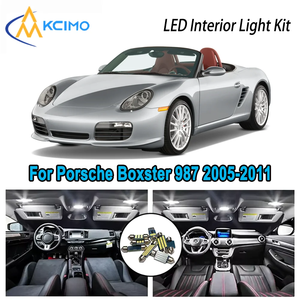 

High-Quality LED Interior Kit for Porsche Boxster 987 2005-2011 2006 2007 Premium Error-Free Dome Map Trunk Automotive Lamps