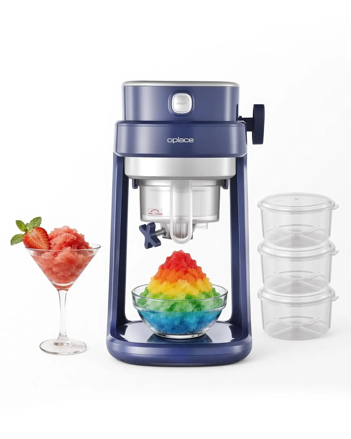 Shaved Ice Machine for Home,One-Press Operation Electric Snow Cone Maker with Blade Adjustment for Slushies, Bingsu, Fro