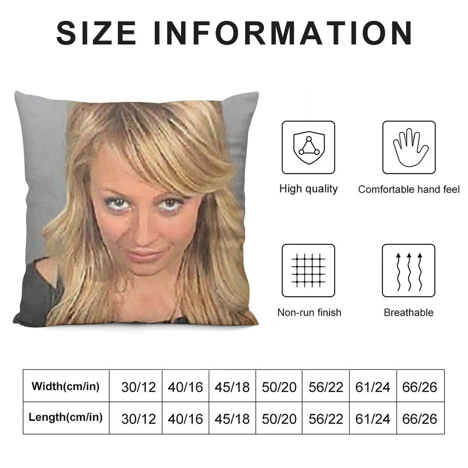 Nicole Richie's 2007 Mugshot Throw Pillow Pillow Cover christmas decorations 2025 Room decorating items pillow