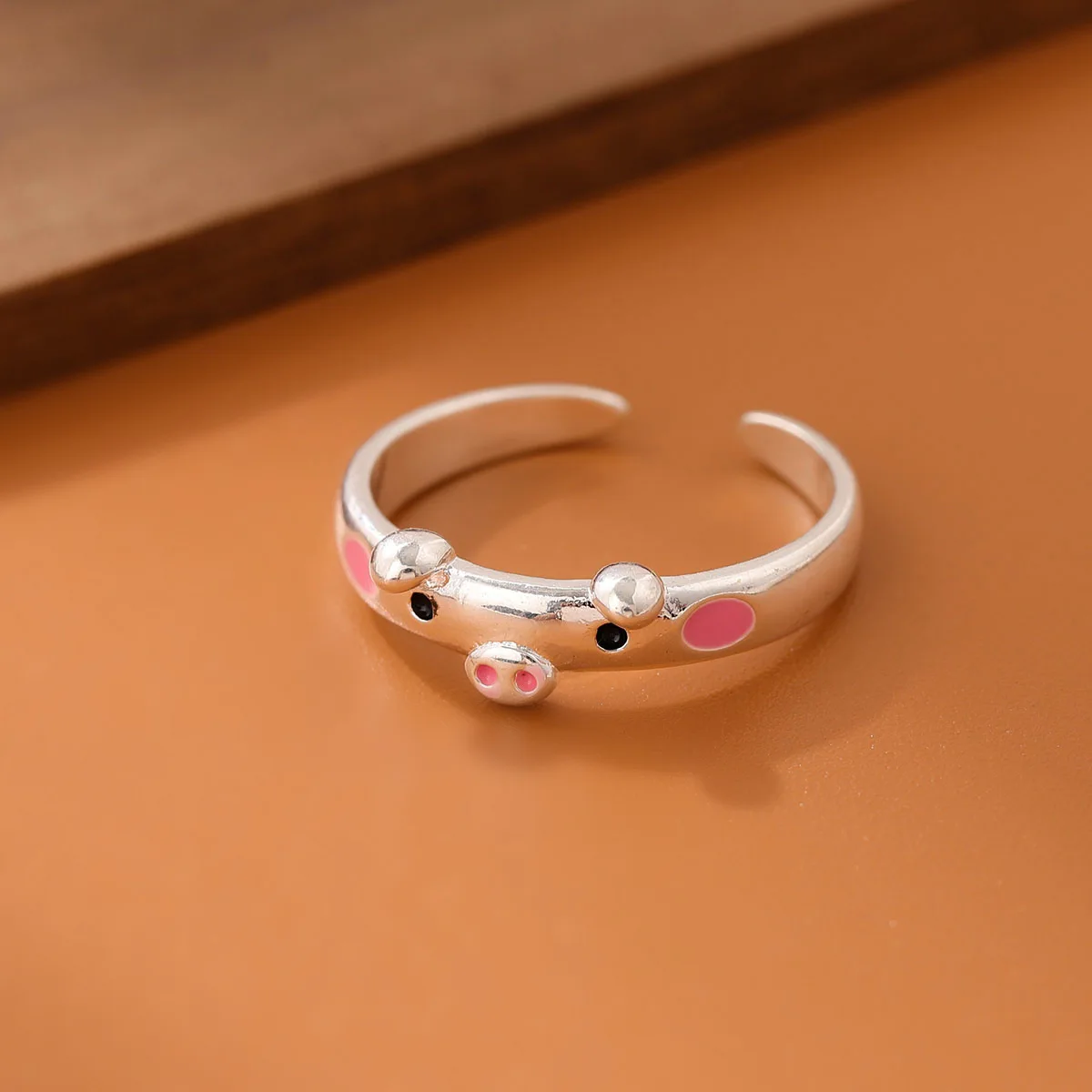 Neue Mode Süße Piggy 925 Sterling Silber Schmuck Persönlichkeit Niedlichen Tier Schwein Beliebte Exquisite Öffnung Ringe R222