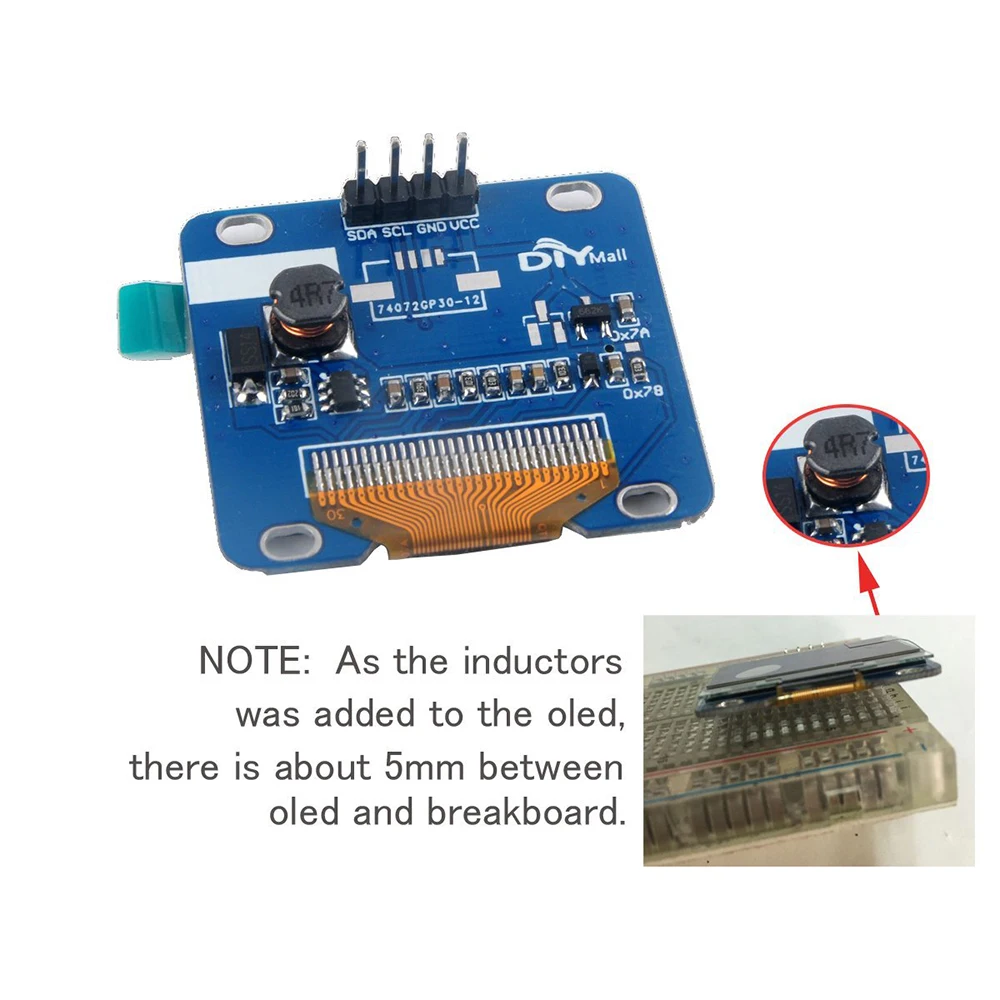 10PCS Modulo Display OLED da 1.3 pollici I2C Seriale 128X64 Schermo LCD LED IIC Comunicare SH1106 Bianco Blu per Arduino ESP8266 Nodemcu